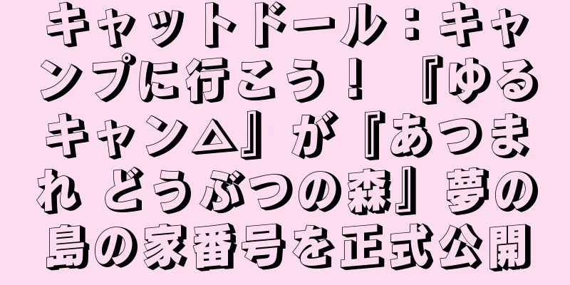 キャットドール：キャンプに行こう！ 『ゆるキャン△』が『あつまれ どうぶつの森』夢の島の家番号を正式公開