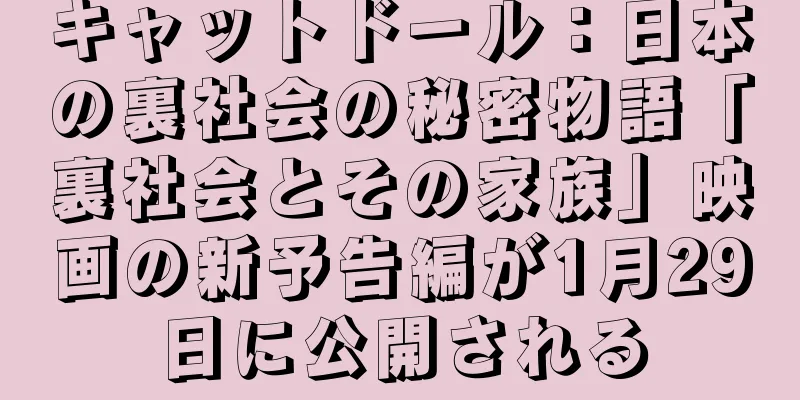 キャットドール：日本の裏社会の秘密物語「裏社会とその家族」映画の新予告編が1月29日に公開される