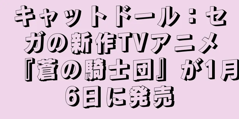 キャットドール：セガの新作TVアニメ『蒼の騎士団』が1月6日に発売