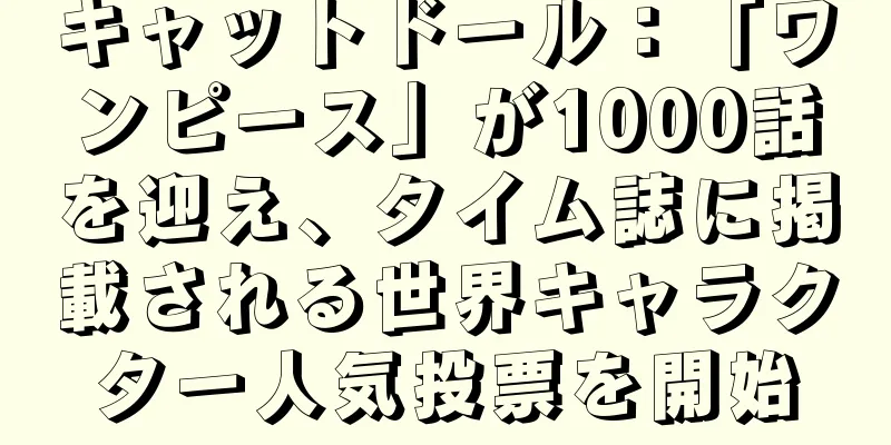 キャットドール：「ワンピース」が1000話を迎え、タイム誌に掲載される世界キャラクター人気投票を開始