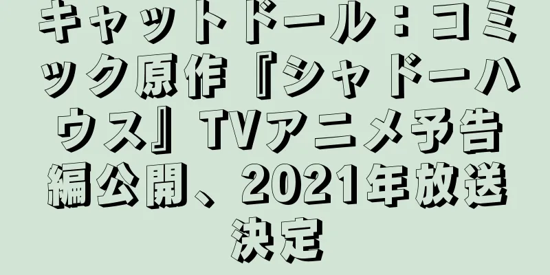 キャットドール：コミック原作『シャドーハウス』TVアニメ予告編公開、2021年放送決定