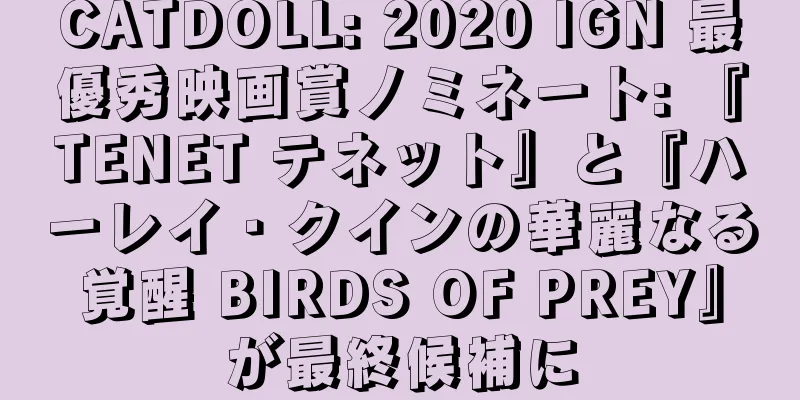 CATDOLL: 2020 IGN 最優秀映画賞ノミネート: 『TENET テネット』と『ハーレイ・クインの華麗なる覚醒 BIRDS OF PREY』が最終候補に