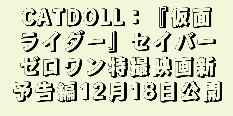 CATDOLL：『仮面ライダー』セイバーゼロワン特撮映画新予告編12月18日公開