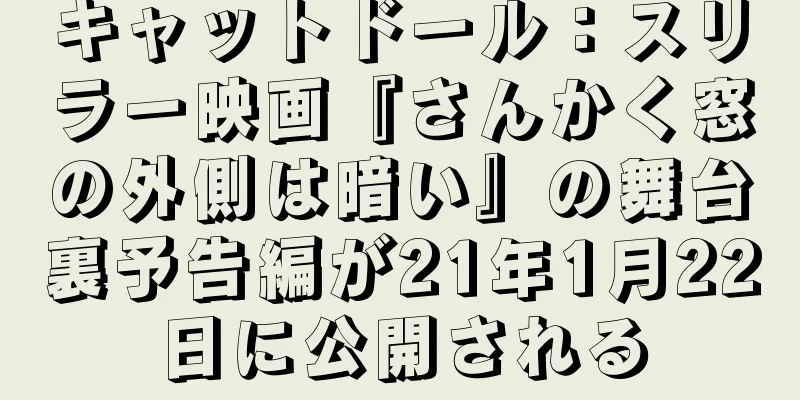 キャットドール：スリラー映画『さんかく窓の外側は暗い』の舞台裏予告編が21年1月22日に公開される