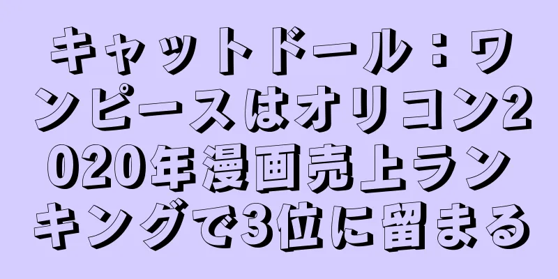 キャットドール：ワンピースはオリコン2020年漫画売上ランキングで3位に留まる