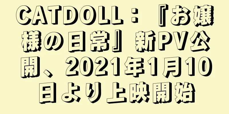 CATDOLL：『お嬢様の日常』新PV公開、2021年1月10日より上映開始