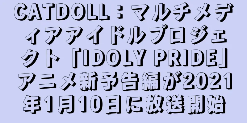 CATDOLL：マルチメディアアイドルプロジェクト「IDOLY PRIDE」アニメ新予告編が2021年1月10日に放送開始