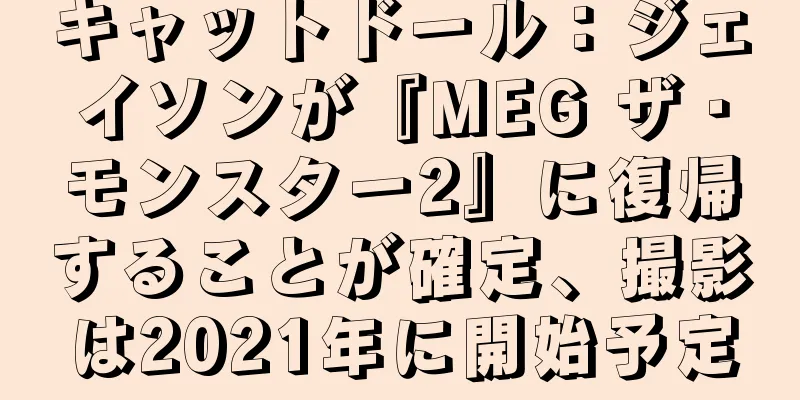キャットドール：ジェイソンが『MEG ザ・モンスター2』に復帰することが確定、撮影は2021年に開始予定
