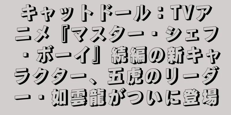 キャットドール：TVアニメ『マスター・シェフ・ボーイ』続編の新キャラクター、五虎のリーダー・如雲龍がついに登場