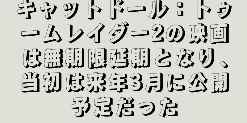 キャットドール：トゥームレイダー2の映画は無期限延期となり、当初は来年3月に公開予定だった
