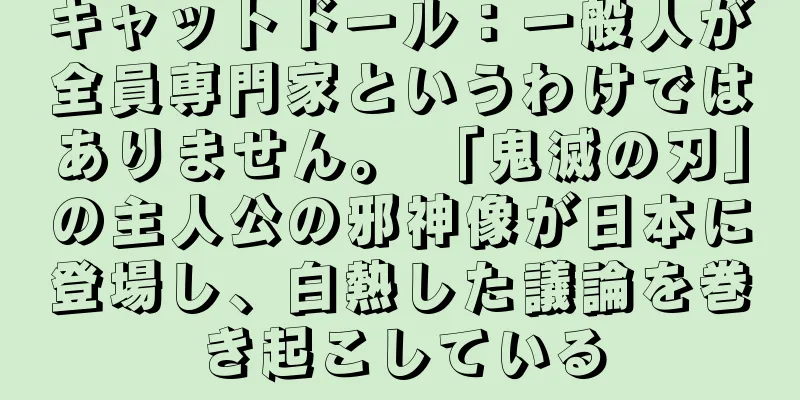 キャットドール：一般人が全員専門家というわけではありません。 「鬼滅の刃」の主人公の邪神像が日本に登場し、白熱した議論を巻き起こしている