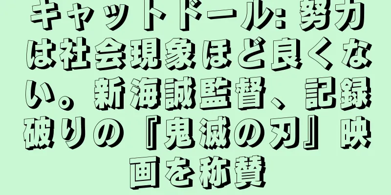 キャットドール: 努力は社会現象ほど良くない。新海誠監督、記録破りの『鬼滅の刃』映画を称賛