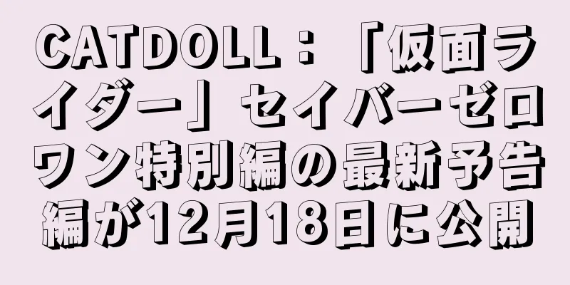 CATDOLL：「仮面ライダー」セイバーゼロワン特別編の最新予告編が12月18日に公開