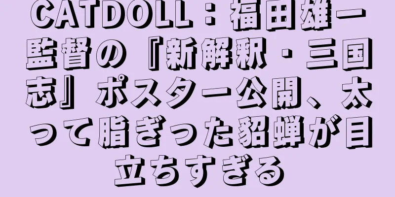 CATDOLL：福田雄一監督の『新解釈・三国志』ポスター公開、太って脂ぎった貂蝉が目立ちすぎる