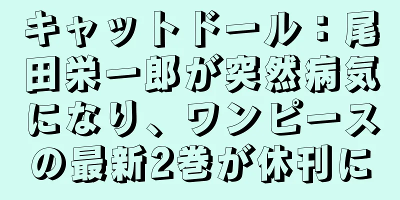 キャットドール：尾田栄一郎が突然病気になり、ワンピースの最新2巻が休刊に