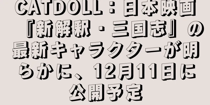 CATDOLL：日本映画『新解釈・三国志』の最新キャラクターが明らかに、12月11日に公開予定