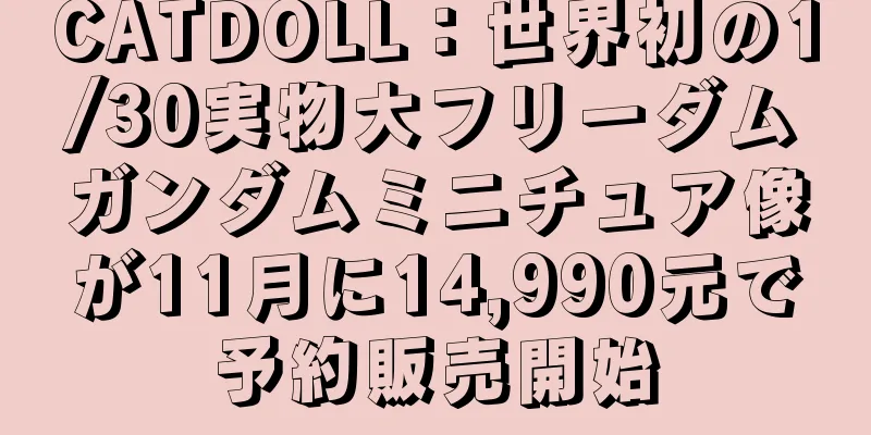 CATDOLL：世界初の1/30実物大フリーダムガンダムミニチュア像が11月に14,990元で予約販売開始