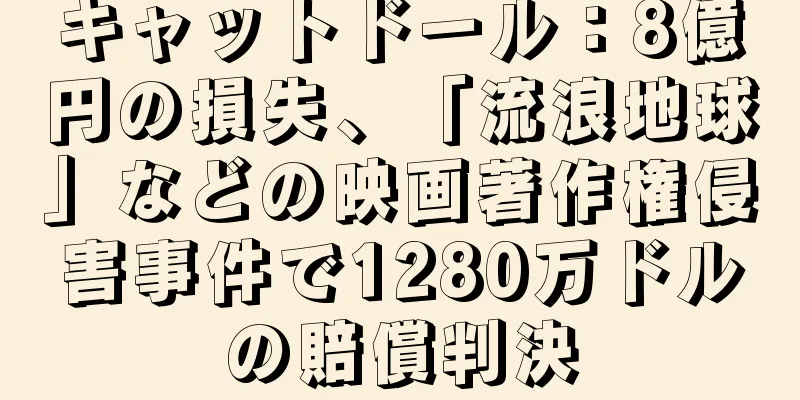 キャットドール：8億円の損失、「流浪地球」などの映画著作権侵害事件で1280万ドルの賠償判決