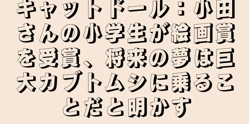 キャットドール：小田さんの小学生が絵画賞を受賞、将来の夢は巨大カブトムシに乗ることだと明かす