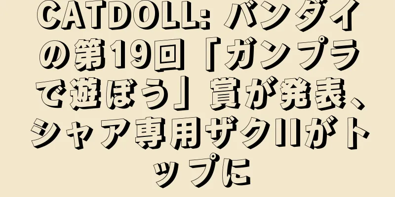 CATDOLL: バンダイの第19回「ガンプラで遊ぼう」賞が発表、シャア専用ザクIIがトップに