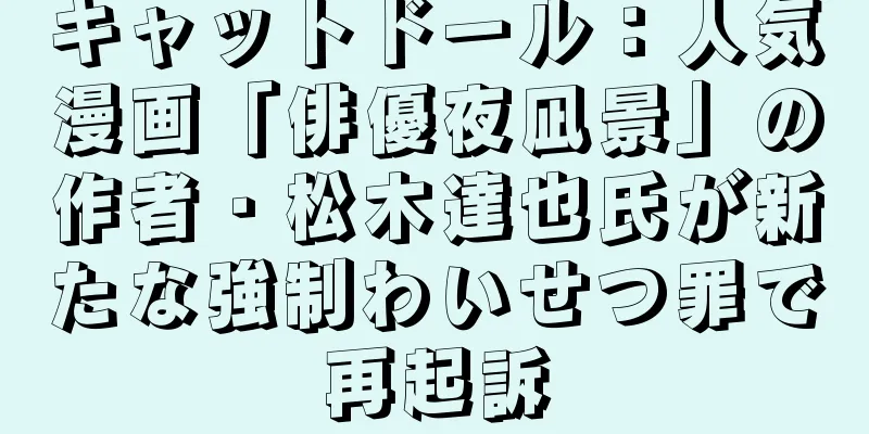 キャットドール：人気漫画「俳優夜凪景」の作者・松木達也氏が新たな強制わいせつ罪で再起訴