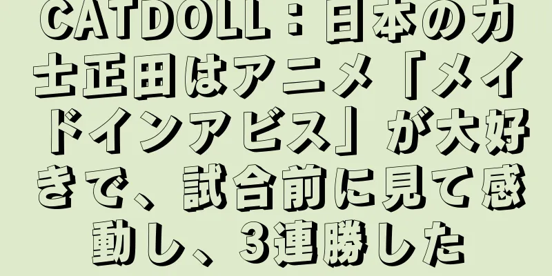 CATDOLL：日本の力士正田はアニメ「メイドインアビス」が大好きで、試合前に見て感動し、3連勝した