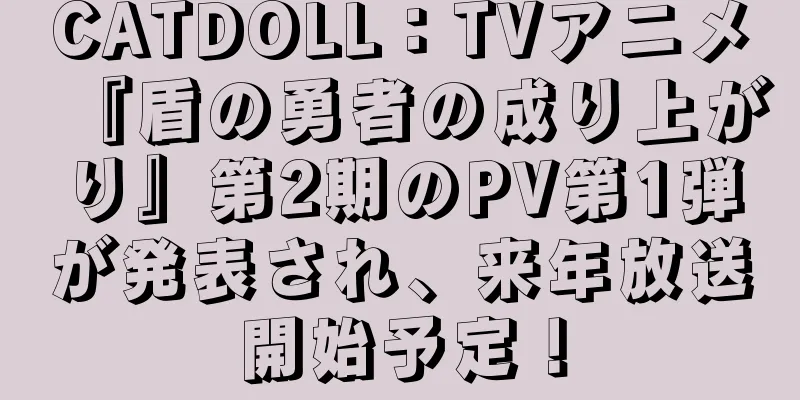 CATDOLL：TVアニメ『盾の勇者の成り上がり』第2期のPV第1弾が発表され、来年放送開始予定！