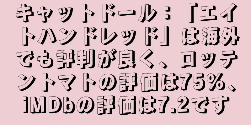 キャットドール：「エイトハンドレッド」は海外でも評判が良く、ロッテントマトの評価は75％、iMDbの評価は7.2です
