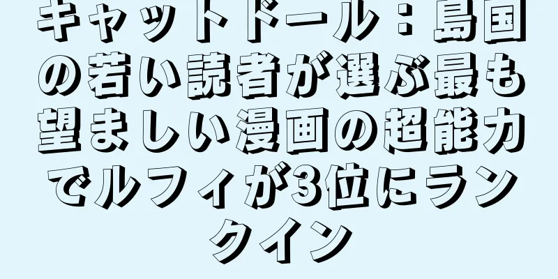 キャットドール：島国の若い読者が選ぶ最も望ましい漫画の超能力でルフィが3位にランクイン
