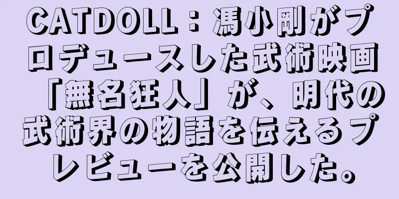 CATDOLL：馮小剛がプロデュースした武術映画「無名狂人」が、明代の武術界の物語を伝えるプレビューを公開した。