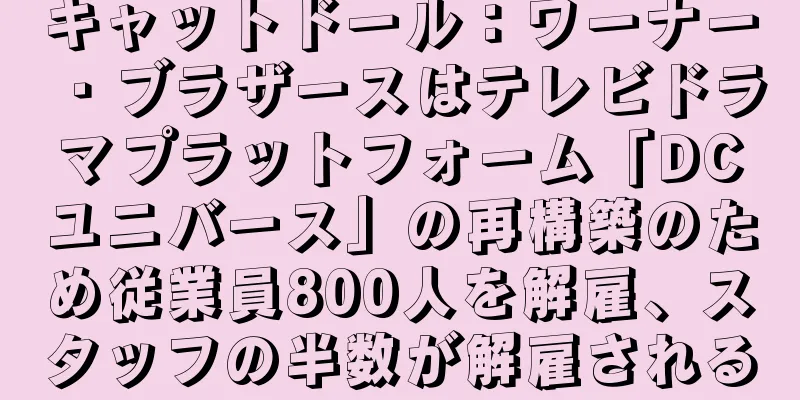 キャットドール：ワーナー・ブラザースはテレビドラマプラットフォーム「DCユニバース」の再構築のため従業員800人を解雇、スタッフの半数が解雇される