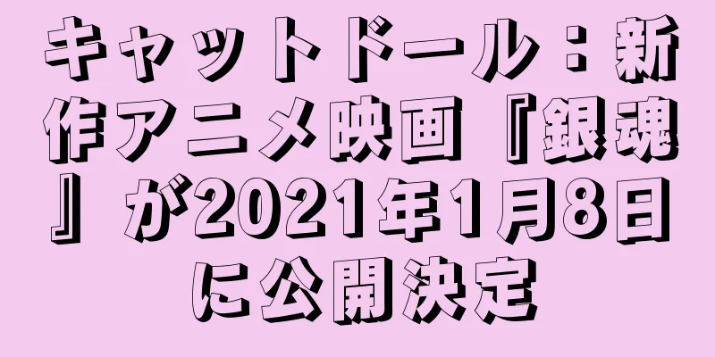 キャットドール：新作アニメ映画『銀魂』が2021年1月8日に公開決定