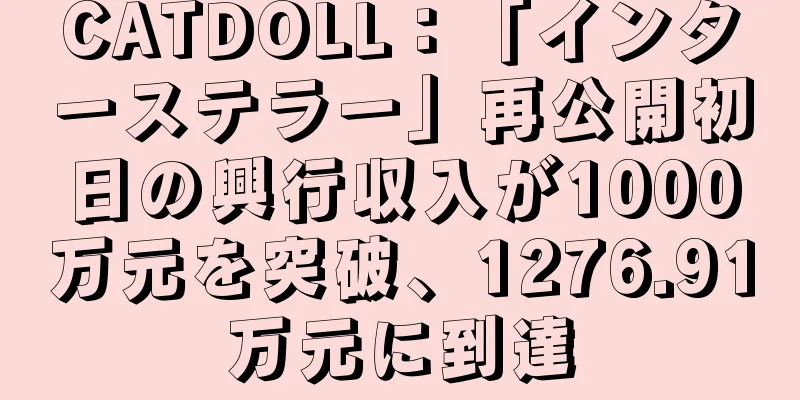 CATDOLL：「インターステラー」再公開初日の興行収入が1000万元を突破、1276.91万元に到達