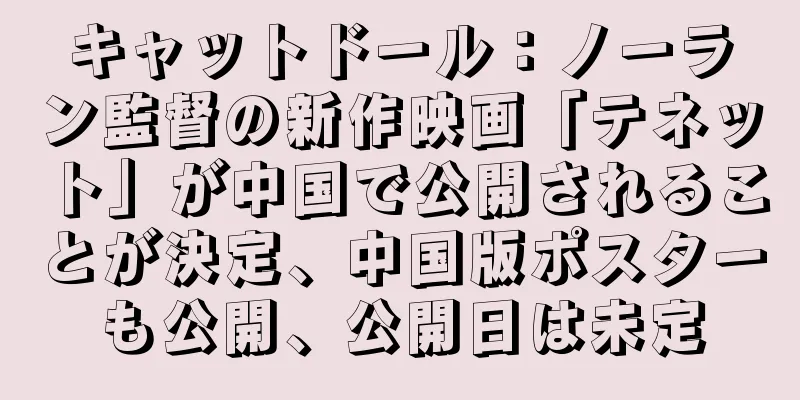 キャットドール：ノーラン監督の新作映画「テネット」が中国で公開されることが決定、中国版ポスターも公開、公開日は未定