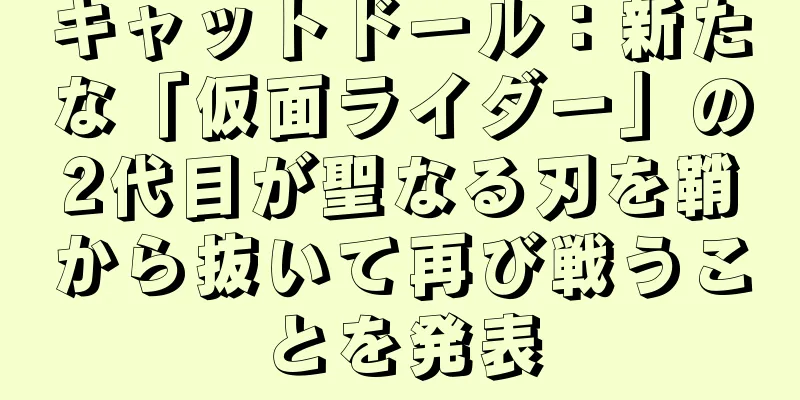 キャットドール：新たな「仮面ライダー」の2代目が聖なる刃を鞘から抜いて再び戦うことを発表