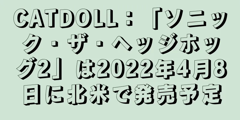 CATDOLL：「ソニック・ザ・ヘッジホッグ2」は2022年4月8日に北米で発売予定