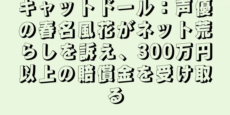 キャットドール：声優の春名風花がネット荒らしを訴え、300万円以上の賠償金を受け取る