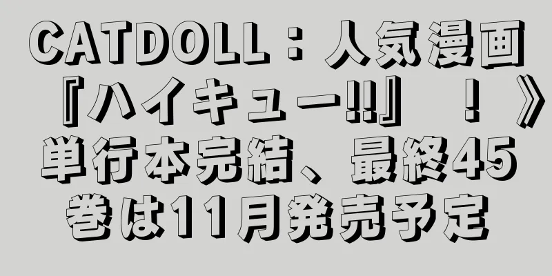 CATDOLL：人気漫画『ハイキュー!!』 ！ 》単行本完結、最終45巻は11月発売予定