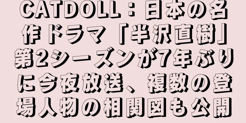 CATDOLL：日本の名作ドラマ「半沢直樹」第2シーズンが7年ぶりに今夜放送、複数の登場人物の相関図も公開