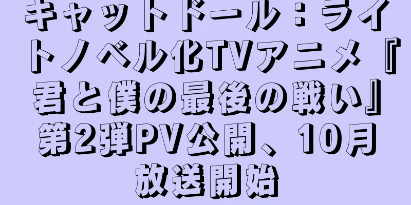キャットドール：ライトノベル化TVアニメ『君と僕の最後の戦い』第2弾PV公開、10月放送開始