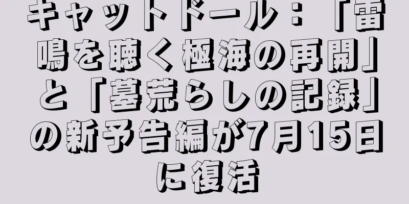 キャットドール：「雷鳴を聴く極海の再開」と「墓荒らしの記録」の新予告編が7月15日に復活
