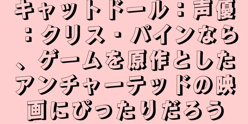 キャットドール：声優：クリス・パインなら、ゲームを原作としたアンチャーテッドの映画にぴったりだろう