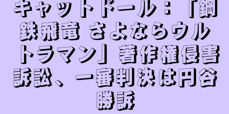 キャットドール：「鋼鉄飛竜 さよならウルトラマン」著作権侵害訴訟、一審判決は円谷勝訴