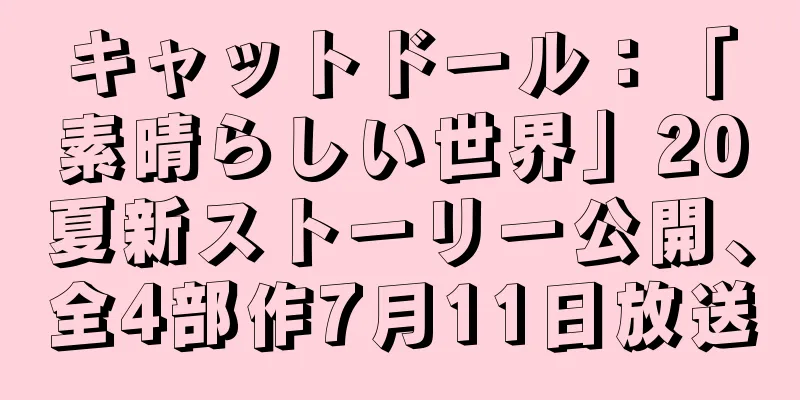 キャットドール：「素晴らしい世界」20夏新ストーリー公開、全4部作7月11日放送