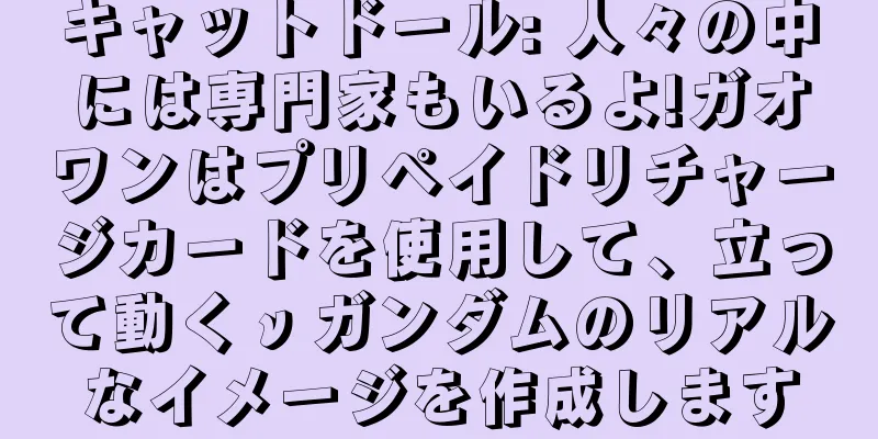 キャットドール: 人々の中には専門家もいるよ!ガオワンはプリペイドリチャージカードを使用して、立って動くνガンダムのリアルなイメージを作成します