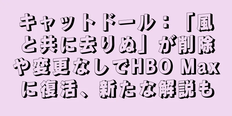 キャットドール：「風と共に去りぬ」が削除や変更なしでHBO Maxに復活、新たな解説も