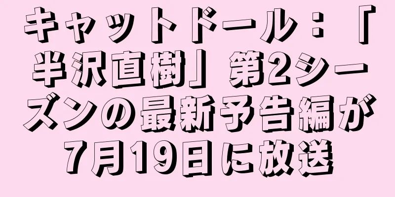 キャットドール：「半沢直樹」第2シーズンの最新予告編が7月19日に放送