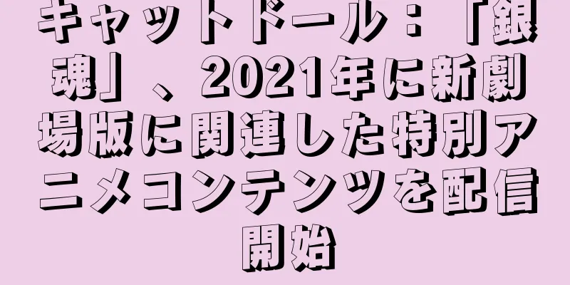 キャットドール：「銀魂」、2021年に新劇場版に関連した特別アニメコンテンツを配信開始