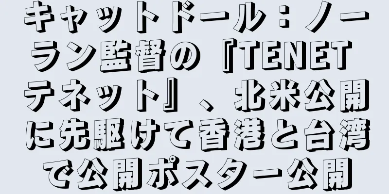 キャットドール：ノーラン監督の『TENET テネット』、北米公開に先駆けて香港と台湾で公開ポスター公開