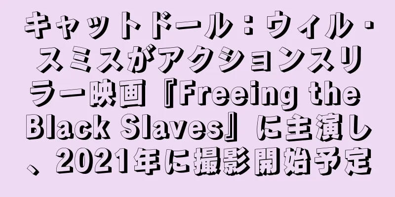キャットドール：ウィル・スミスがアクションスリラー映画『Freeing the Black Slaves』に主演し、2021年に撮影開始予定